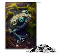 Jigsaw Puzzles Pieces for Adults Alien Frog With Cyan Eyes Puzzles for Adults Challenging Brain Teaser for Teenagers Family Game Night Fun 1000 PCS(75x50cm)