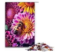 Jigsaw Puzzles Pieces for Adults Bee on A Blossom Challenging Puzzles Home Activity for Holidays Birthdays And Family Game Nights 1000 PCS(75x50cm)