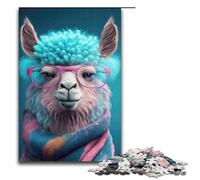 Jigsaw Puzzles Pieces for Adults Cute Llama Art Puzzles for Adults Challenging Brain Teaser for Teenagers Family Game Night Fun 1000 PCS(75x50cm)