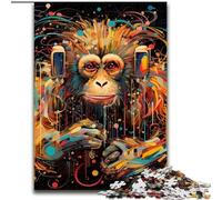 Jigsaw Puzzles Psychedelic Monkey Impossible Jigsaw Puzzles for Adults size 50x75cm Perfect for Teenagers, Family Bonding, Brain Teaser & DIY Home Decor Gift