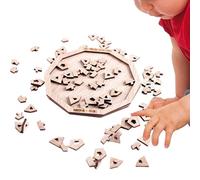 Jigsaw Puzzles | Reverse Thinking Educational Toys - Shape Jigsaw Puzzles with Frame - for Adults Kids Girls Travel Birthday Holiday Home Airplane Car Trips Waiting Room Preschool Party