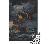 Jigsaw Puzzles Sailboat 500 Piece Jigsaw Puzzles for Adults Wooden Jigsaw Puzzle for Adults & Age 18 Years Up Family Entertainment Toys 500pcs (52x38cm)