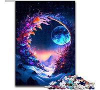 Jigsaw Puzzles The Mysterious Moon Jigsaw Puzzles size 50x75cm Relax & Challenge, Colorful Home Decor Art, for Friends