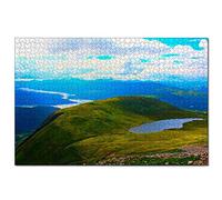 Jigsaw Puzzles UK England Ben Nevis Fort William 1000 Piece Jigsaw Puzzle for Adults and Family Wooden Travel Gift Souvenir 30x20 inches(PTNO-05866)