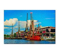 Jigsaw Puzzles UK England Brunel's Ss Great Britain Bristol 100 Piece Jigsaw Puzzle for Adults and Family Travel Gift Souvenir 45,5x35,5CM