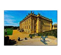 Jigsaw Puzzles UK England Chatsworth House Derbyshire 300 Piece Jigsaw Puzzle for Adults and Family Travel Gift Souvenir 38x26CM