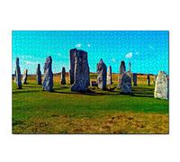 Jigsaw Puzzles UK England Isle of Lewis Callanish 500 Piece Jigsaw Puzzle for Adults and Family Travel Gift Souvenir 52x38CM
