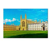 Jigsaw Puzzles UK England King's College Cambridge 300 Piece Jigsaw Puzzle for Adults and Family Travel Gift Souvenir 38x26CM