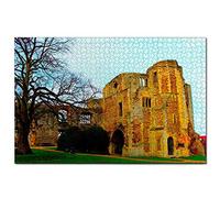 Jigsaw Puzzles UK England Newark Castle Newark-On-Trent 300 Piece Jigsaw Puzzle for Adults and Family Travel Gift Souvenir 38x26CM
