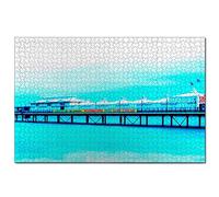 Jigsaw Puzzles UK England Paignton Pier 200 Piece Jigsaw Puzzle for Adults and Family Travel Gift Souvenir 35x25CM