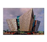 Jigsaw Puzzles UK England Titanic Belfast Belfast 1000 Piece Jigsaw Puzzle for Adults and Family Travel Gift Souvenir 38x26CM