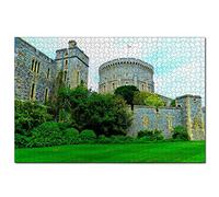 Jigsaw Puzzles UK England Windsor Castle 100 Piece Jigsaw Puzzle for Adults and Family Travel Gift Souvenir 45,5x35,5CM