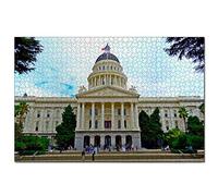 Jigsaw Puzzles USA America California State Capitol Museum Sacramento 500 Piece Jigsaw Puzzle for Adults and Family Travel Gift Souvenir 52x38CM