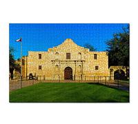 Jigsaw Puzzles USA America The Alamo San Antonio 100 Piece Jigsaw Puzzle for Adults and Family Travel Gift Souvenir 45,5x35,5CM