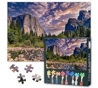 Jigsaw Puzzles Yosemite National Park USA 1000 Piece Puzzle for Adults Elderly Yosemite Valley Jigsaw Puzzle for Relaxation Family Puzzles Game Wall Decor for Festival Birthday Gift(50.5x70.5cm)