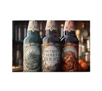 Jigsaw Puzzles1000 Piece Broleo 3 Beer Bottles Printing Educational Intellectual Wooden Puzzles, Fun Puzzles, Stress Relieving Puzzles
