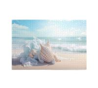 Jigsaw Puzzles1000 Piece Broleo Conch On The Beach Printing Educational Intellectual Wooden Puzzles, Fun Puzzles, Stress Relieving Puzzles
