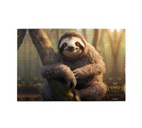 Jigsaw Puzzles1000 Piece Broleo Hug Tree Sloth Printing Educational Intellectual Wooden Puzzles, Fun Puzzles, Stress Relieving Puzzles