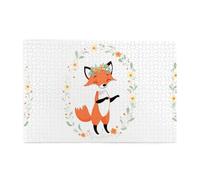 Jigsaw Puzzles1000 Piece Broleo Little Fox with Garland Printing Educational Intellectual Wooden Puzzles, Fun Puzzles, Stress Relieving Puzzles