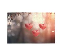 Jigsaw Puzzles1000 Piece Broleo Three Hearts Printing Educational Intellectual Wooden Puzzles, Fun Puzzles, Stress Relieving Puzzles