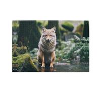 Jigsaw Puzzles1000 Piece Broleo Wolf After Rain Printing Educational Intellectual Wooden Puzzles, Fun Puzzles, Stress Relieving Puzzles
