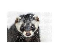 Jigsaw Puzzles1000 Piece Broleo Wolverine in The Snow Printing Educational Intellectual Wooden Puzzles, Fun Puzzles, Stress Relieving Puzzles
