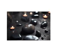 Jigsaw Puzzles1000 Piece Hytter Black Mystery Heart Stone Pattern Educational Intellectual Wooden Puzzles, Fun Puzzles, Stress Relieving Game