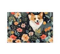 Jigsaw Puzzles1000 Piece Hytter Corgi Floral Flowers Spring Garden Pattern Educational Intellectual Wooden Puzzles, Fun Puzzles, Stress Relieving Game