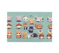 Jigsaw Puzzles1000 Piece Hytter Cute Little Animals Pattern Educational Intellectual Wooden Puzzles, Fun Puzzles, Stress Relieving Game