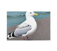 Jigsaw Puzzles1000 Piece Hytter Cute Seagull Pattern Educational Intellectual Wooden Puzzles, Fun Puzzles, Stress Relieving Game