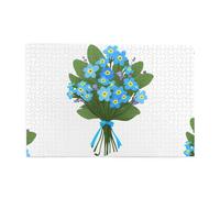 Jigsaw Puzzles1000 Piece Hytter Don't Forget Me Bouquet Pattern Educational Intellectual Wooden Puzzles, Fun Puzzles, Stress Relieving Game