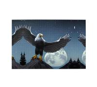 Jigsaw Puzzles1000 Piece Hytter Eagle Under The Stars Pattern Educational Intellectual Wooden Puzzles, Fun Puzzles, Stress Relieving Game