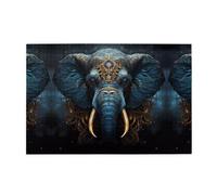 Jigsaw Puzzles1000 Piece Hytter Eerie Elephant Pattern Educational Intellectual Wooden Puzzles, Fun Puzzles, Stress Relieving Game
