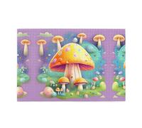 Jigsaw Puzzles1000 Piece Hytter Fantasy Dream Mushroom Pattern Educational Intellectual Wooden Puzzles, Fun Puzzles, Stress Relieving Game