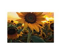 Jigsaw Puzzles1000 Piece Hytter Farm Sunflower Pattern Educational Intellectual Wooden Puzzles, Fun Puzzles, Stress Relieving Game