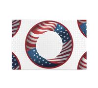 Jigsaw Puzzles1000 Piece Hytter Flags in A Circle Pattern Educational Intellectual Wooden Puzzles, Fun Puzzles, Stress Relieving Game