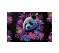 Jigsaw Puzzles1000 Piece Hytter Fresh Flower Panda Pattern Educational Intellectual Wooden Puzzles, Fun Puzzles, Stress Relieving Game