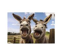 Jigsaw Puzzles1000 Piece Hytter Funny Donkeys Pattern Educational Intellectual Wooden Puzzles, Fun Puzzles, Stress Relieving Game