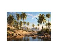 Jigsaw Puzzles1000 Piece Hytter Group of Palm Trees Pattern Educational Intellectual Wooden Puzzles, Fun Puzzles, Stress Relieving Game