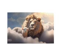 Jigsaw Puzzles1000 Piece Hytter Lamb with A Lion On The Clouds Pattern Educational Intellectual Wooden Puzzles, Fun Puzzles, Stress Relieving Game