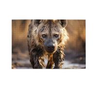 Jigsaw Puzzles1000 Piece Hytter Lone Hyena Pattern Educational Intellectual Wooden Puzzles, Fun Puzzles, Stress Relieving Game