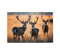 Jigsaw Puzzles1000 Piece Hytter Nature Wild Animal Deers Pattern Educational Intellectual Wooden Puzzles, Fun Puzzles, Stress Relieving Game