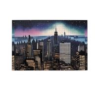 Jigsaw Puzzles1000 Piece Hytter New York Night Sky Pattern Educational Intellectual Wooden Puzzles, Fun Puzzles, Stress Relieving Game