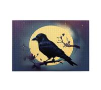 Jigsaw Puzzles1000 Piece Hytter Night Crow Pattern Educational Intellectual Wooden Puzzles, Fun Puzzles, Stress Relieving Game