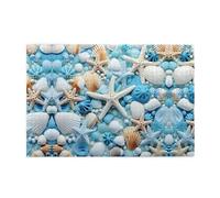 Jigsaw Puzzles1000 Piece Hytter Ocean Sea Beach Seashells Starfish Blue Pattern Educational Intellectual Wooden Puzzles, Fun Puzzles, Stress Relieving Game