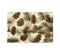 Jigsaw Puzzles1000 Piece Hytter Pine Cone Border Pattern Educational Intellectual Wooden Puzzles, Fun Puzzles, Stress Relieving Game