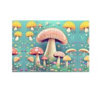 Jigsaw Puzzles1000 Piece Hytter Pretty Little Mushrooms Pattern Educational Intellectual Wooden Puzzles, Fun Puzzles, Stress Relieving Game