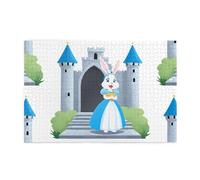 Jigsaw Puzzles1000 Piece Hytter Princess Rabbit in The Castle Pattern Educational Intellectual Wooden Puzzles, Fun Puzzles, Stress Relieving Game