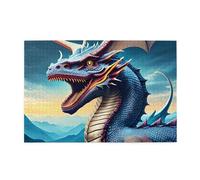 Jigsaw Puzzles1000 Piece Hytter Roaring Dragon Pattern Educational Intellectual Wooden Puzzles, Fun Puzzles, Stress Relieving Game