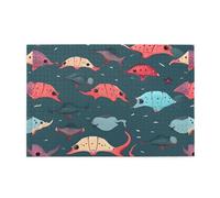 Jigsaw Puzzles1000 Piece Hytter Sea Animals Stingrays Pattern Educational Intellectual Wooden Puzzles, Fun Puzzles, Stress Relieving Game